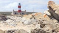 Lighthouse Cape Agulhas in South Africa. Royalty Free Stock Photo